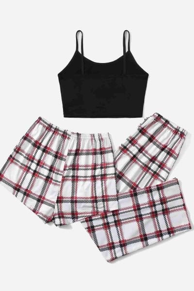 Merry See Baskılı Ultrasoft Askılı 3'lü Paket Sortlu Pijama Takımı Çok Renkli