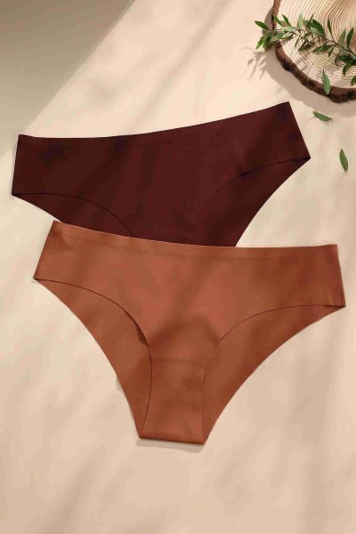 Merry See 5 li Set İz Yapmaz Likralı Dikişsiz Lazer Kesim Bikini Slip Külot Çok Renkli