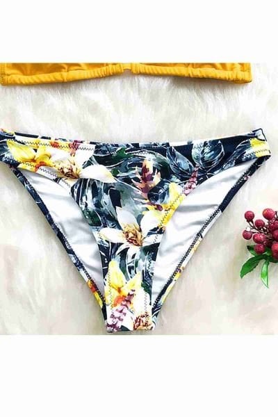 Angelsin Çiçekli Bikini Altı Çok Renkli