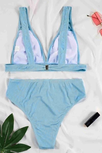 Angelsin Şık Bikini Üstü Mavi