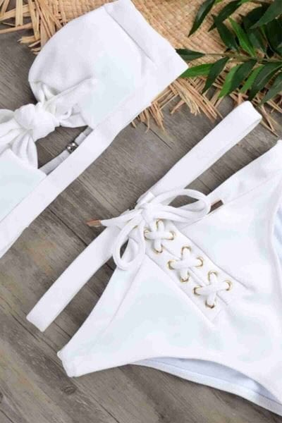 Angelsin Özel Tasarım Bikini Altı Beyaz