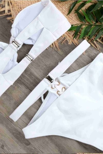 Angelsin Özel Tasarım Bikini Altı Beyaz