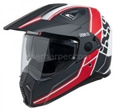 ENDURO HELMET IXS208 2.0 MATT BLACK-WHITE-RED