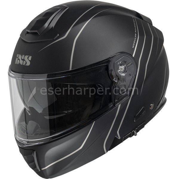 FLIP UP HELMET IXS460 FG 2.0 BLACK MATT-GREY