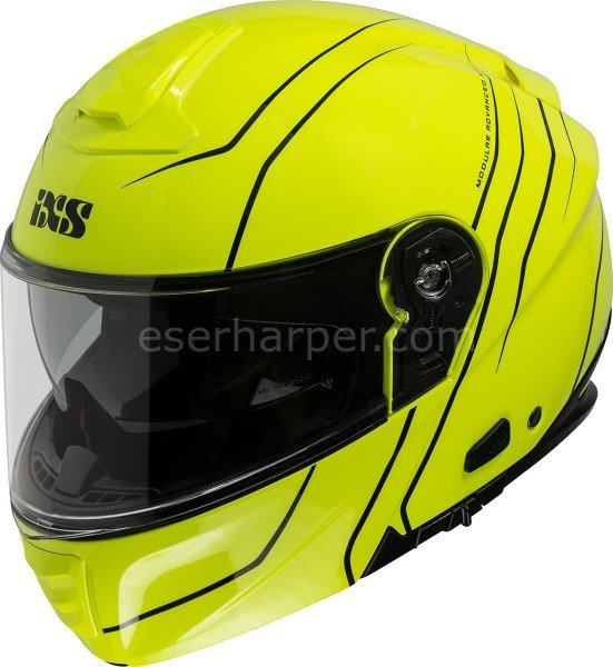 FLIP UP HELMET IXS460 FG 2.0 YELLOW FLUO-BLACK