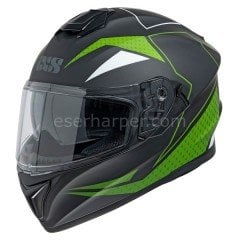 FULL FACE HELMET IXS216 2.0 MATT BLACK-GREEN