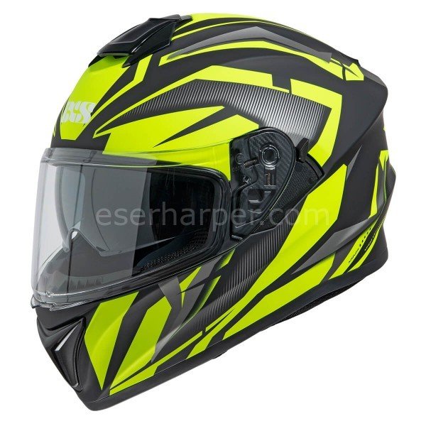 FULL FACE HELMET IXS216 2.1 MATT BLACK-FLUO YELLOW
