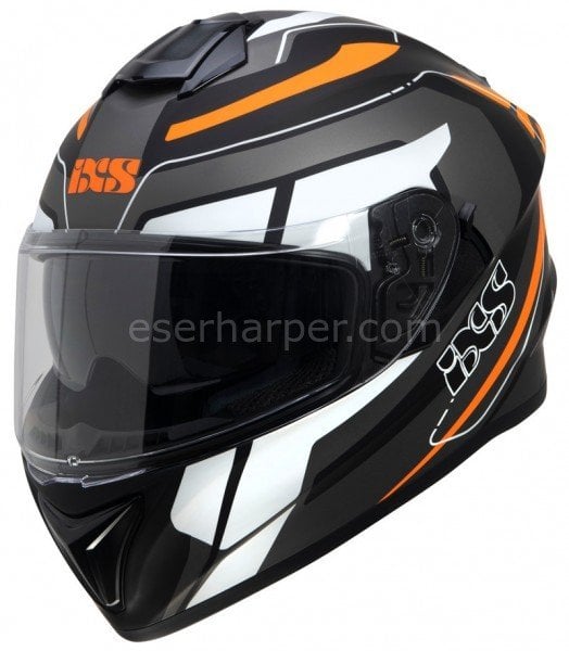 FULL FACE HELMET IXS216 2.2 GREY-BLACK-NEON ORANGE