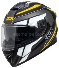 FULL FACE HELMET IXS216 2.2 GREY-BLACK-NEON YELLOW
