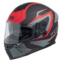 FULL FACE HELMET IXS1100 2.2 BLACK MATT-RED