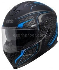 FULL FACE HELMET IXS1100 2.4 MATT BLACK-BLUE