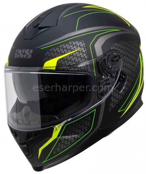 FULL FACE HELMET IXS1100 2.4 MATT BLACK-NEON YELLOW