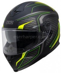 FULL FACE HELMET IXS1100 2.4 MATT BLACK-NEON YELLOW