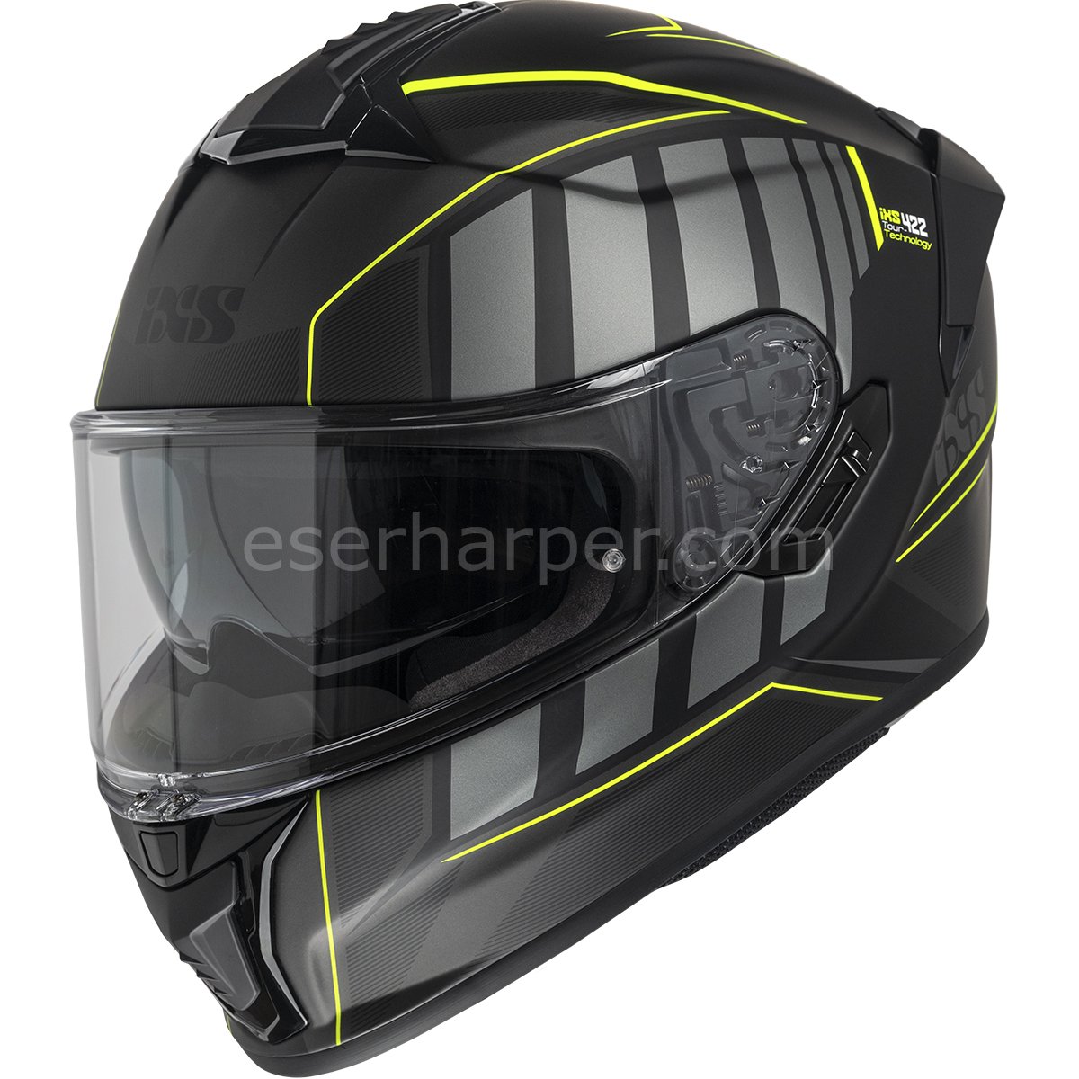 FULL-FACE HELMET IXS422 FG 2.1 BLACK MATT-YELLOW FLUO