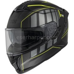 FULL-FACE HELMET IXS422 FG 2.1 BLACK MATT-YELLOW FLUO