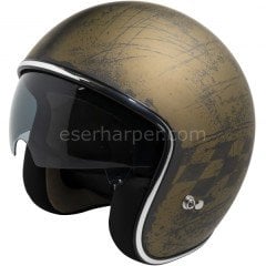 JET HELMET IXS77 2.5 MATT GOLD-BLACK
