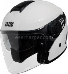 JET HELMET IXS100 1.0 WHITE GLOSSY