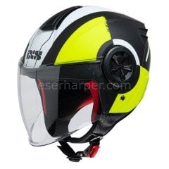 JETHELM 851 2.0 BLACK MAT-YELLOW FLUO
