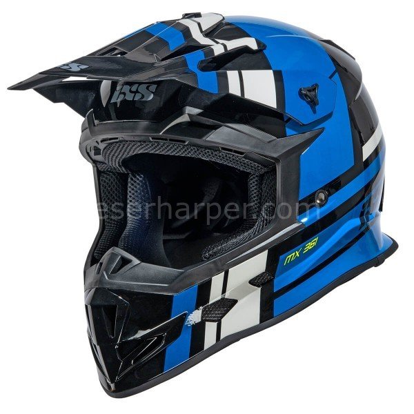 MOTOCROSS HELMET IXS361 2.3 BLACK-BLUE-GREY
