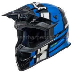 MOTOCROSS HELMET IXS361 2.3 BLACK-BLUE-GREY