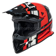 MOTOCROSS HELMET IXS361 2.3 BLACK-RED-GREY
