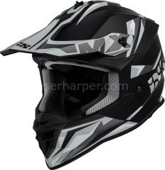 MOTOCROSS HELMET IXS362 2.0 BLACK MATT-GREY