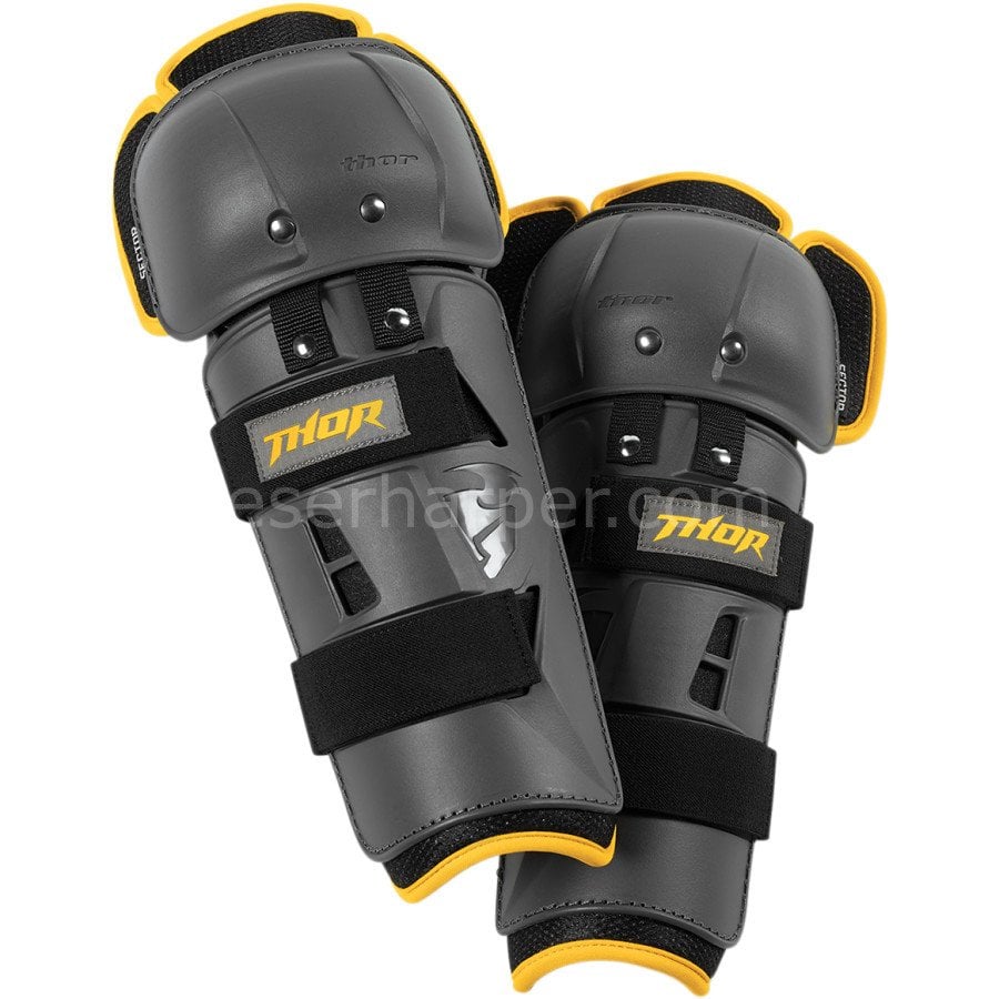 SECTOR GP CHARCOAL/YELLOW KNEE GUARD