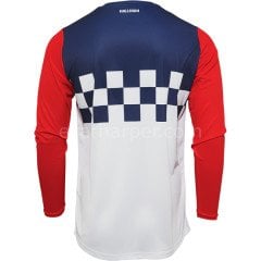 HALLMAN DIFFER CHEQ WHITE/RED/BLUE JERSEY