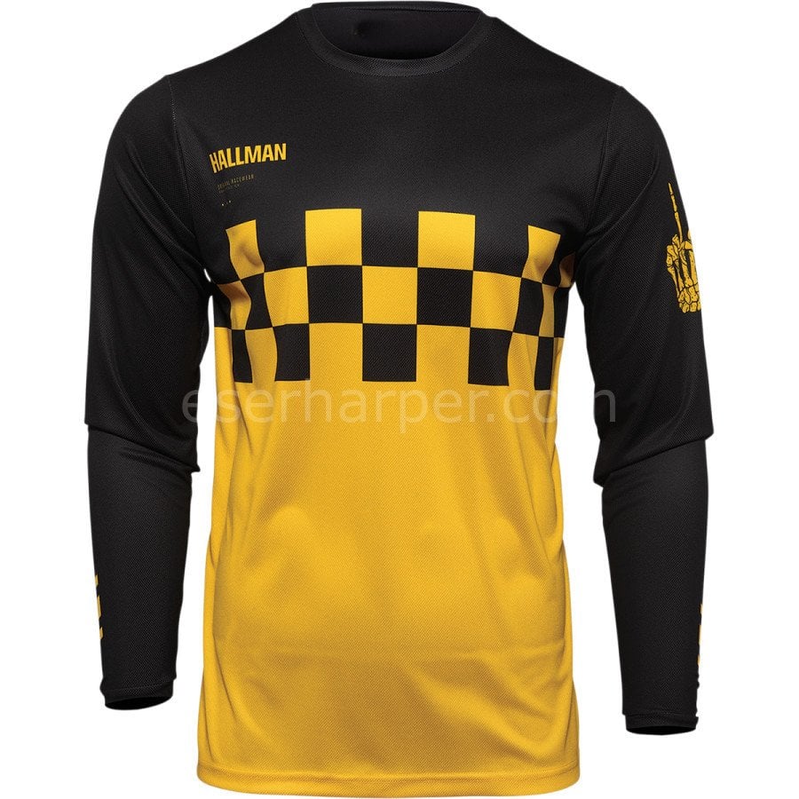 HALLMAN DIFFER CHEQ YELLOW/BLACK JERSEY