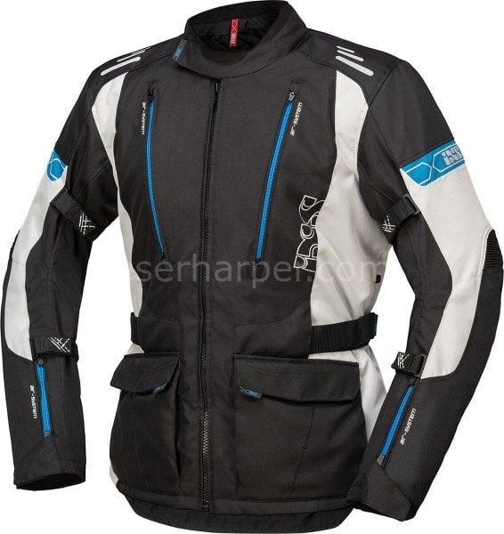 TOUR JACKET LORIN-ST BLACK-LIGHT GREY-BLUE