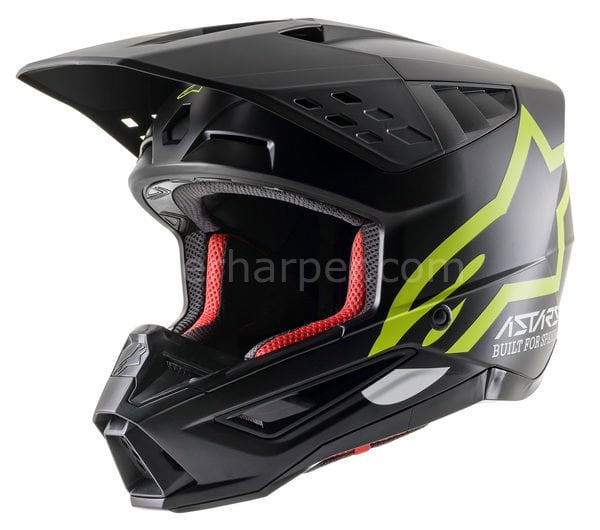 Supertech M5 Comps MX Helmet Fluorescent Yellow, Matte, Black