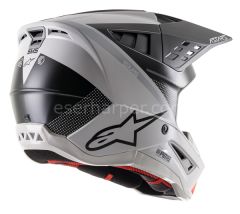 Supertech M5 Rayon MX Helmet Matte, Silver, Gray, Black