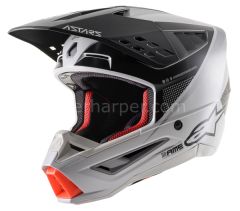 Supertech M5 Rayon MX Helmet Matte, Silver, Gray, Black