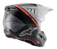 Supertech M5 Rayon MX Helmet Fluorescent Orange, Black, White, Matte