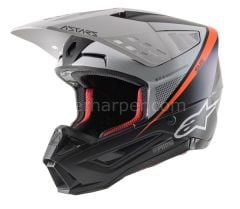 Supertech M5 Rayon MX Helmet Fluorescent Orange, Black, White, Matte