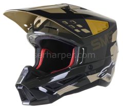 Supertech M5 Rover MX Helmet Black, Green, Yellow