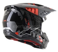 Supertech M5 Rover MX Helmet Gray, Red, Gloss
