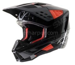 Supertech M5 Rover MX Helmet Gray, Red, Gloss