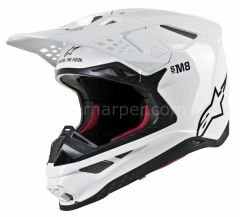 Supertech M8 Solid MX Helmet White