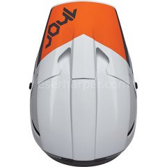 REFLEX CUBE LIGHT GRAY RED ORANGE HELMET