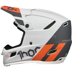 REFLEX CUBE LIGHT GRAY RED ORANGE HELMET