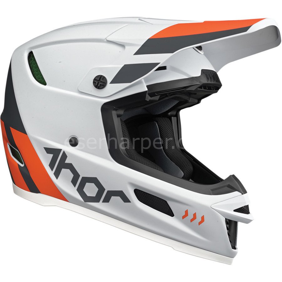 REFLEX CUBE LIGHT GRAY RED ORANGE HELMET