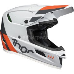 REFLEX CUBE LIGHT GRAY RED ORANGE HELMET
