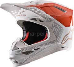 Supertech M8 Triple MX Helmet Orange, White