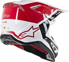 Supertech M8 Triple MX Helmet Gloss, White, Red, Black