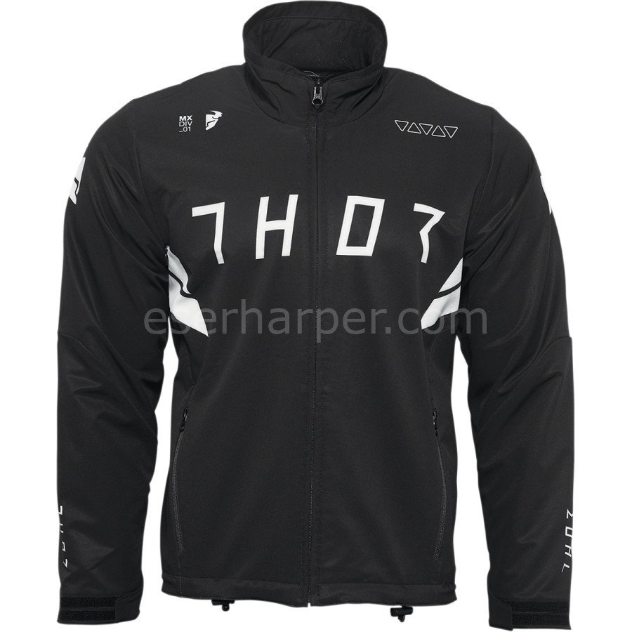WARM UP JACKET BLACK WHITE