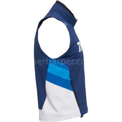 WARM UP VEST NAVY WHITE