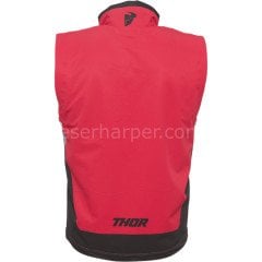 WARM UP VEST RED BLACK