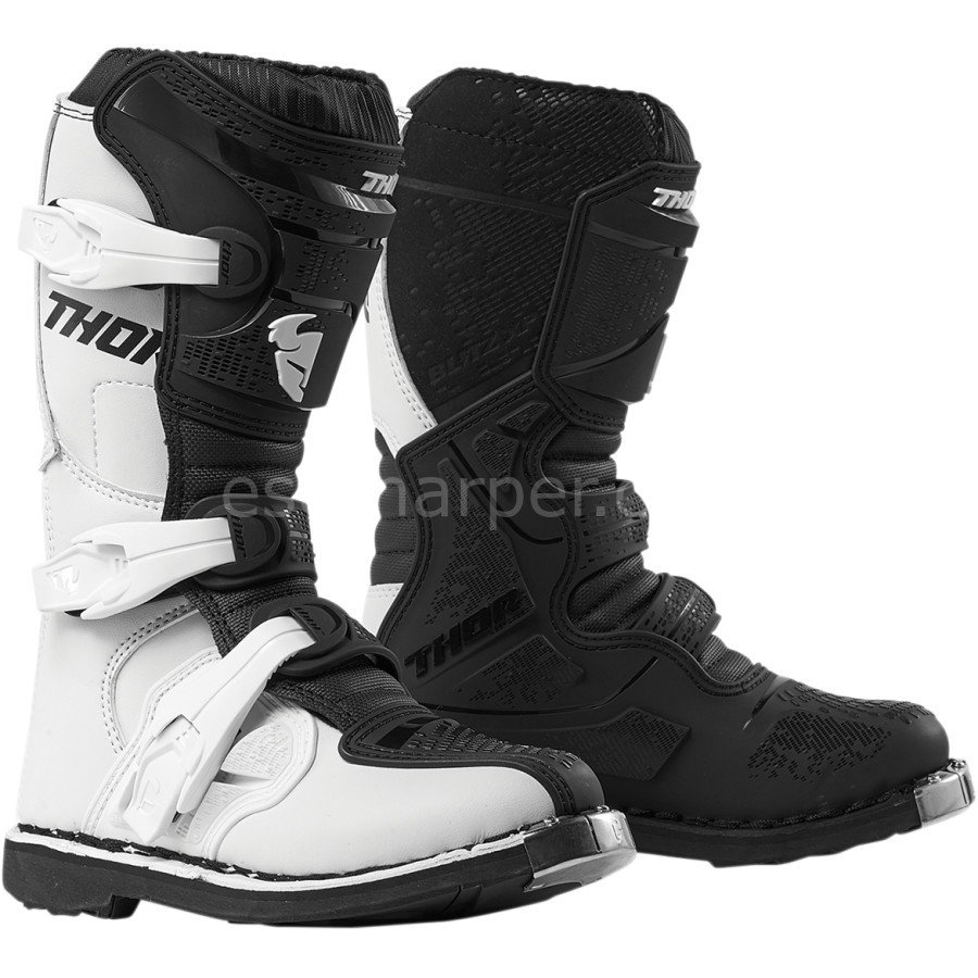 YOUTH BLITZ XP WHITE BLACK BOOT