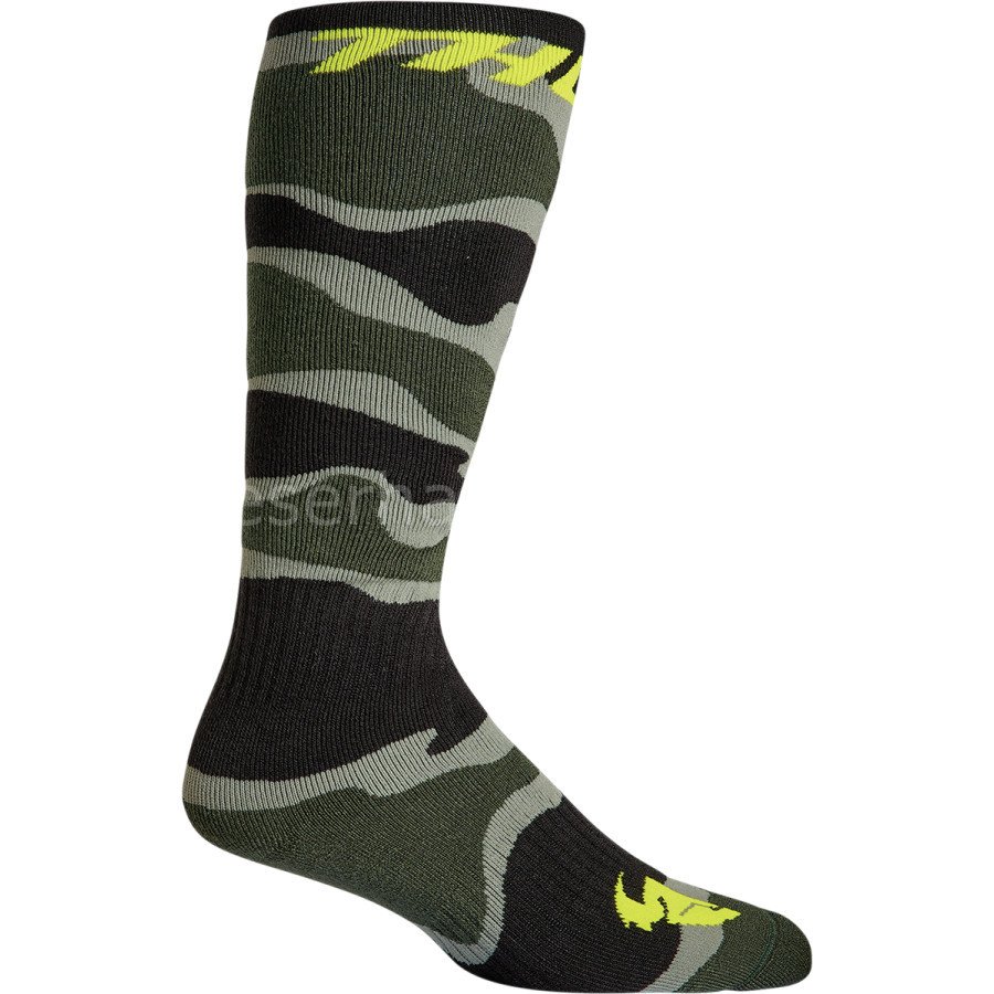 YOUTH MX CAMO GREEN ACID SOCKS